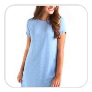 NWT Blue dress with white polka dots